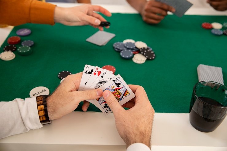 Dealer Bikini Paradise berinteraksi dengan pemain melalui live chat sambil menjalankan permainan blackjack